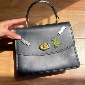 CUSTOM COACH PARKER LEATHER TOP HANDLE BAG